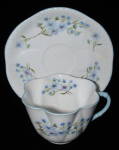 Click here to enlarge image and see more about item 2425aa: Shelley China Dainty Blue Rock Cup and Saucer England