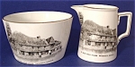 Click here to enlarge image and see more about item 2455: Shelley England Cream And Sugar Crested China Sussex