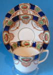 Antique English Teacup Saucer Plate Imari Staffordshire