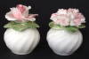 Click here to enlarge image and see more about item 2545a: Salt and Pepper Shakers Staffordshire Flower