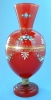 Click here to enlarge image and see more about item 2653: Red Cased Vase Czechoslovakia Enamel