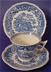 Teacup Trio Staffordshire Transferware Seaforth Antique