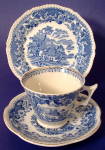 Click to view larger image of Teacup Trio Staffordshire Transferware Seaforth Wood 1880s (Image1)