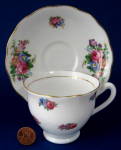 Cup and Saucer Rosebuds Floral Sprays Colclough Demi