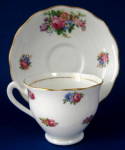 Click to view larger image of Cup and Saucer Rosebuds Floral Sprays Colclough Demi (Image2)