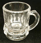 Toothpick Holder Federal Clear Glass Beer Mug Vintage 1950s