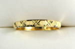 Click here to enlarge image and see more about item 3177: Gold Ring Band 14kt Gold Diamond Cut Milor Italy Retro
