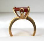 Jeray Genuine Sardonyx Ring Unusual Vintage 10kt Gold