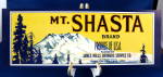 Click here to enlarge image and see more about item 3195: Fruit Crate Label Original Mt Shasta Brand California