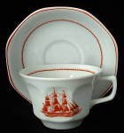 Wedgwood Cup And Saucer Flying Cloud Ship Ironstone