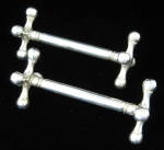 Antique Knife Rest Pair Tap End Silver Jack End England