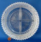 Miss America 4 Part Relish Clear Depression Glass Hobnail