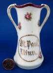 Antique Souvenir Vase St. Paul Minn Rosebuds Germany