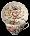 Click here to enlarge image and see more about item 3490a: Antique Cup Saucer Johnson Brothers Sheraton England