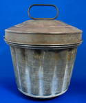 Click to view larger image of Tin Pudding Mold Antique English Mould Pudding With Lid (Image2)