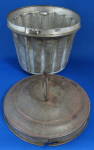 Click to view larger image of Tin Pudding Mold Antique English Mould Pudding With Lid (Image3)