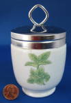 King Egg Coddler Herbs Spices Mid Century Porcelain Chives