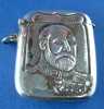 Click here to enlarge image and see more about item 4304: Edward VII Sterling Silver Vesta Case Matches