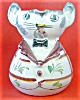 Click here to enlarge image and see more about item 4329: Milk Jug Mouse Or Cat Hand Painted Cream