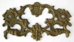 Click to view larger image of Antique Hardware Brass Drawer Plate Flowers England Architectural (Image2)