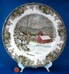 Friendly Village Dinner Plate Johnson Brothers School House 9.75 Inche