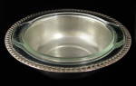 Click to view larger image of Silver Plate Casserole And Lid Fire King Insert Dish (Image6)