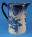 Pitcher Jug Vintage Blue Floral Transferware England Sm
