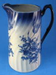 Pitcher Blue Floral Transfer Staffordshire Vintage Jug