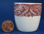 Red Transferware Eggcup Barratt's Old Castle Vintage