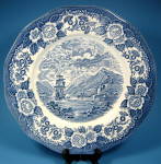 Transferware Plate Royal Warwick Blue Loch Otch England