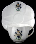 Shelley Crested Cup and Saucer Dainty Middleborough
