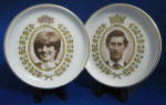 Click here to enlarge image and see more about item 4517: Dish Pair Royal Wedding Charles And Diana Overhouse