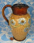 Click here to enlarge image and see more about item 4590: Royal Doulton Jug Pitcher Circle Ware Art Nouveau Floral M Holbrook