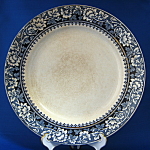 Click to view larger image of Blue Transferware Dinner Plate Myott Milan Floral (Image1)