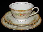 Occupied Japan Floral Cup Saucer  Plate Teacup Trio