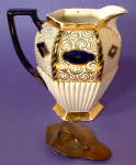 Click to view larger image of Pitcher Staffordshire England Imari Gaudy Jug Britannia (Image4)