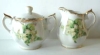Click here to enlarge image and see more about item 4694: Cream & Sugar Lily Of The Valley Small Gilt