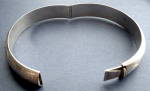 Click to view larger image of Bangle Bracelet Sterling Silver Handmade Vintage France (Image3)