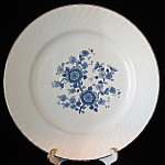 Click here to enlarge image and see more about item 5074a: Wedgwood Dinner Plate Royal Blue Platinum Rim England