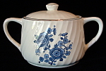 Wedgwood England Royal Blue Sugar Bowl With Lid