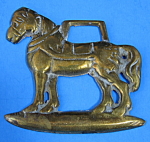 Click here to enlarge image and see more about item 5101: English Horse Brass Standing Draft Horse Antique Pub