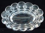 Open Salt Master Crystal Oval Fluted England Salt Dip
