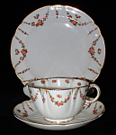 Antique George Jones Crescent Cup Saucer Plate Trio