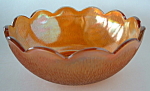 Carnival Glass Bowl Marigold Gold Iridescent Bark