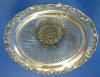 Click to view larger image of Basket Silver England Candy Calling Card Pedestal Round (Image3)