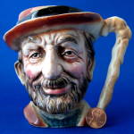 English Character Toby Jug Bearded Man in Hat Walker