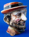 Click to view larger image of English Character Toby Jug Bearded Man in Hat Walker (Image2)