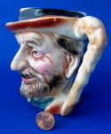 Click to view larger image of English Character Toby Jug Bearded Man in Hat Walker (Image5)