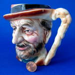 Click to view larger image of English Character Toby Jug Bearded Man in Hat Walker (Image6)