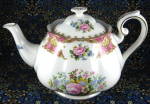 Click to view larger image of Teapot Large Royal Albert Lady Carlyle English Bone China 1980s (Image1)
